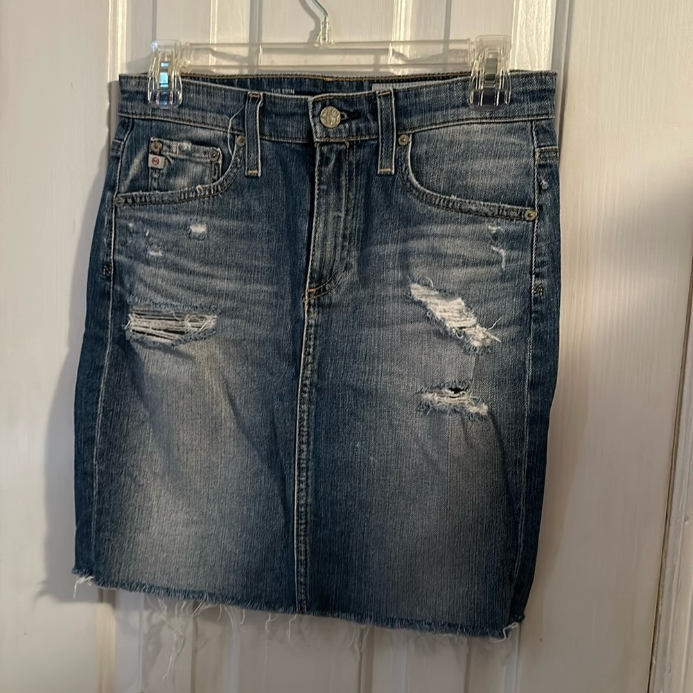 AG The Erin Pencil Denim Skirt